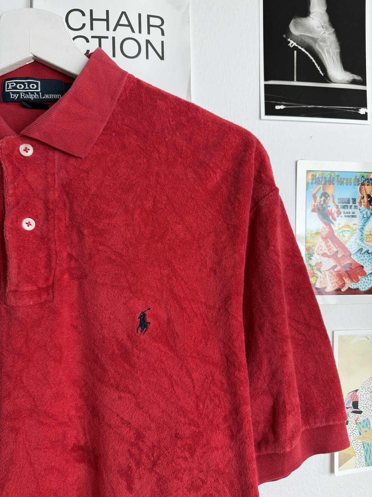 Designer × Polo Ralph Lauren × Ralph Lauren Polo Ralph Lauren velour polo t-shirt M old money classy y2k Size US M / EU 48-50 / 2 - 3 Thumbnail