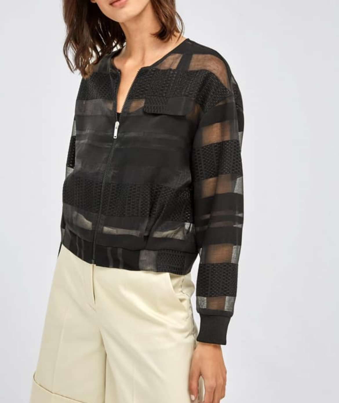Cop Copine Cop Copine Dragueur Blouson Mesh Viscose Jacket Black Size S / US 4 / IT 40 - 3 Thumbnail