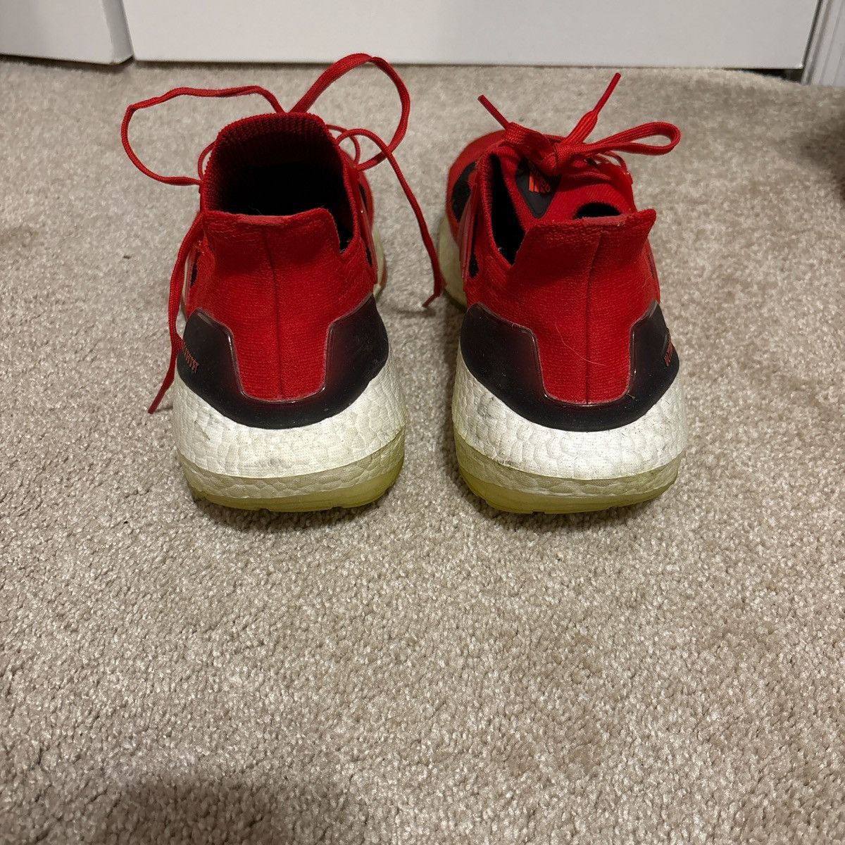 Adidas Red and black Adidas Ultraboost 21 Size US 11.5 / EU 44-45 - 4 Thumbnail