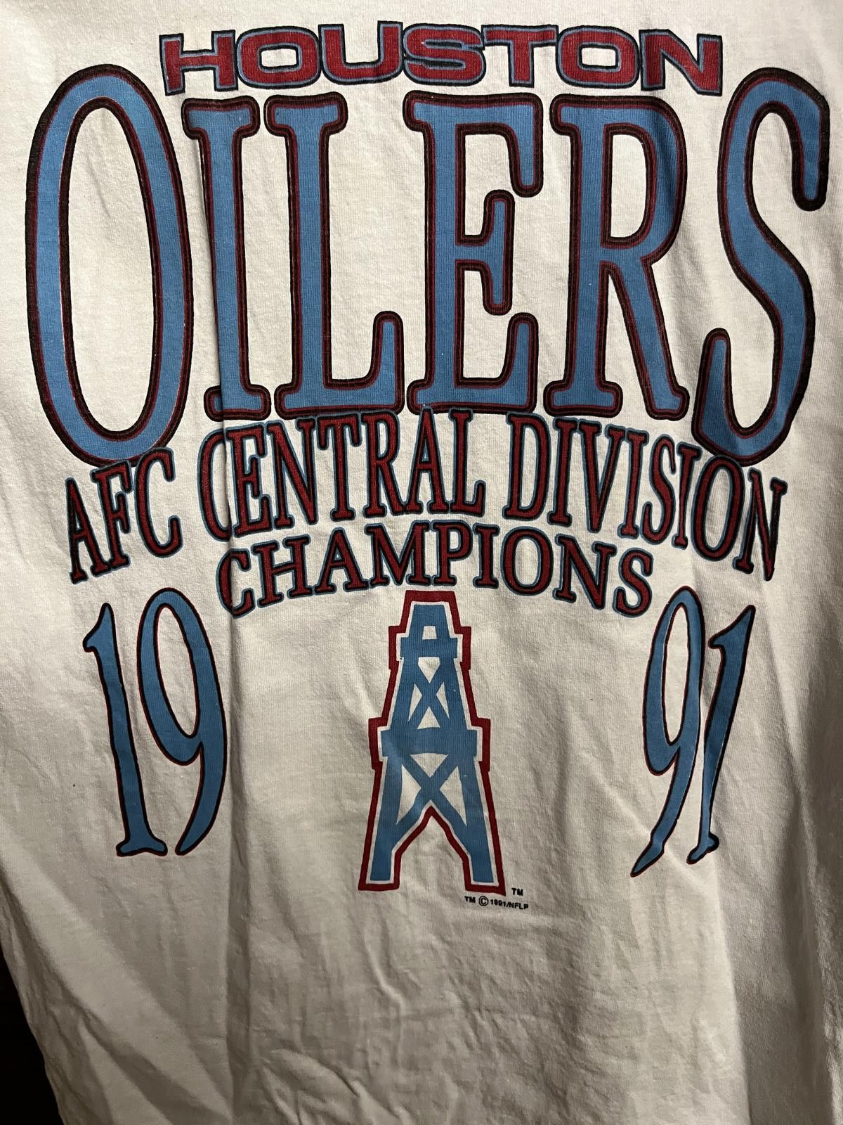 Fruit Of The Loom Vintage NFL Houston Oilers T-shirt AFC Central Tee- XL Size US XL / EU 56 / 4 - 3 Thumbnail