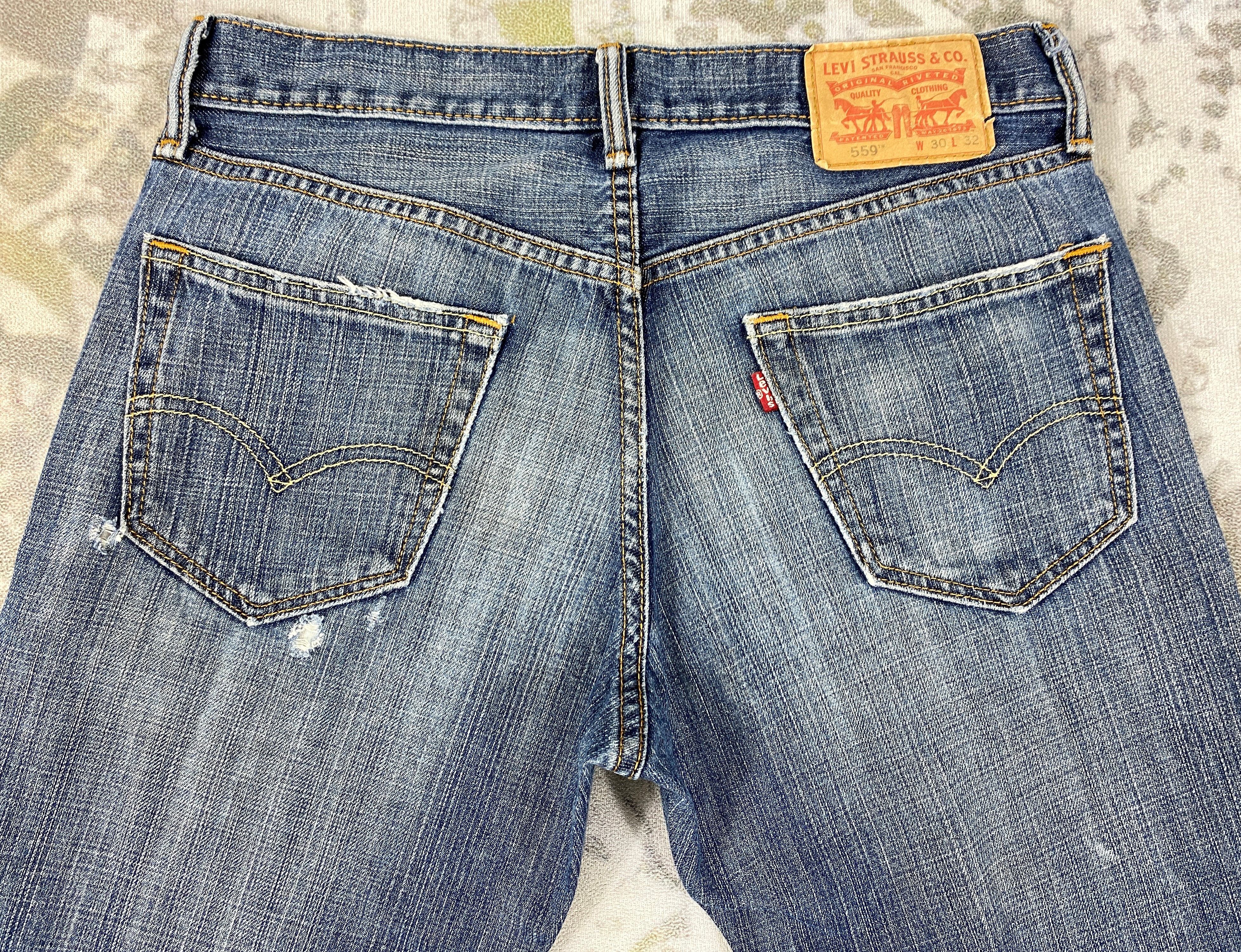 Levi's Distressed Blue Vintage Levi's 559 32x32.5 Denim -JN1969 Size US 32 / EU 48 - 4 Thumbnail
