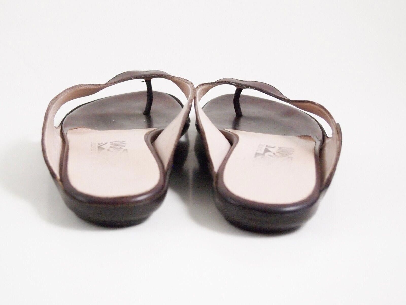 Salvatore Ferragamo Ferragamo Thong Slide Sandals Brown Leather US 6 C EU 36 Size US 6 / IT 36 - 6 Thumbnail