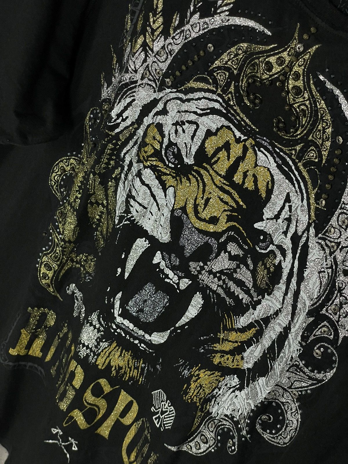 Japanese Brand × Ringspun × Vintage Vintage Ringspun T Shirt Japanese Style Tiger Samurai Yakuza Size US L / EU 52-54 / 3 - 8 Thumbnail