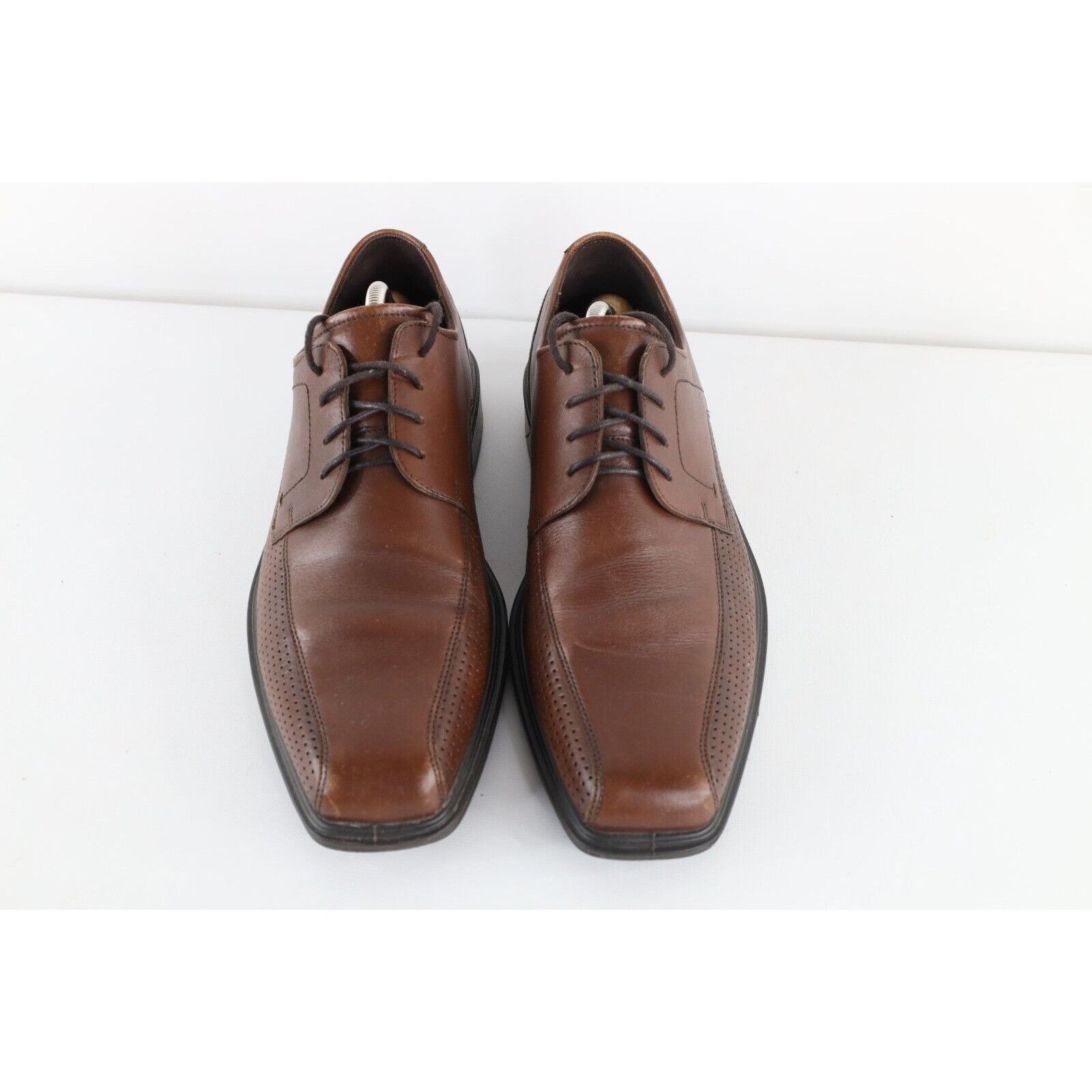 Ecco Ecco Perforated Leather Square Toe Oxford Dress Shoes Size US 10 / EU 43 - 2 Thumbnail