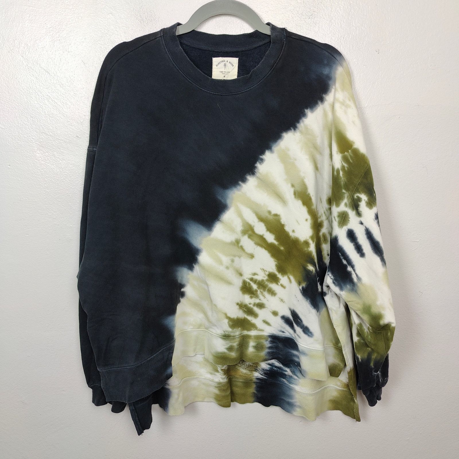 Electric Rose Electric Rose Neil Sweatshirt Womens Medium Black TIe Dye Grailed