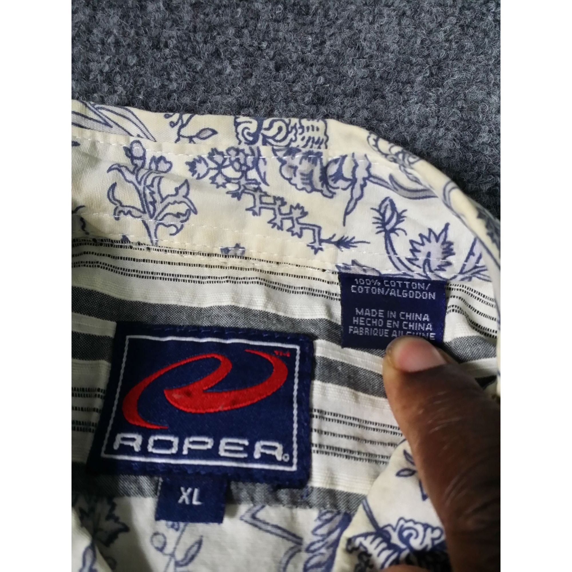 Roper Roper Pearl Snap Button Up Shirt Men Sz XL French Country To Size US XL / EU 56 / 4 - 5 Thumbnail