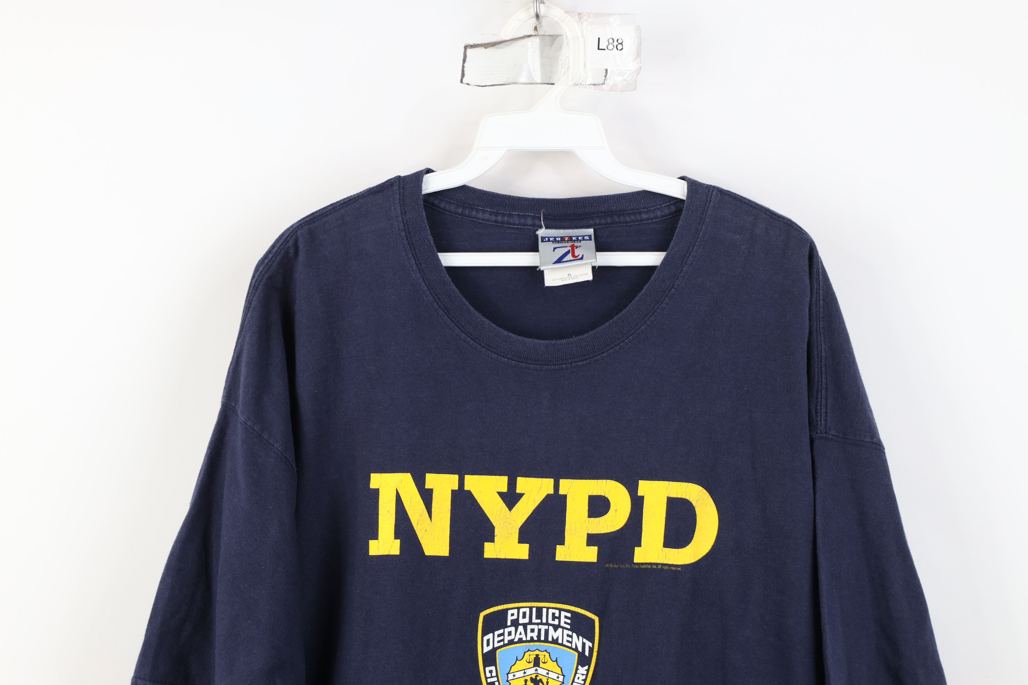 Vintage Vintage Y2K 2001 New York Department Heavyweight T-Shirt Size US XL / EU 56 / 4 - 2 Thumbnail