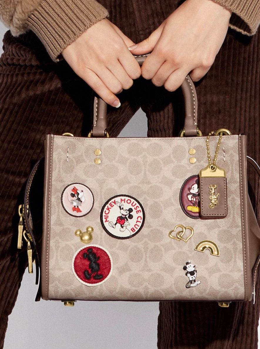 Coach × Disney NWT Disney X Coach Rogue 25 In Signature Canvas With Patches Size ONE SIZE - 10 Thumbnail