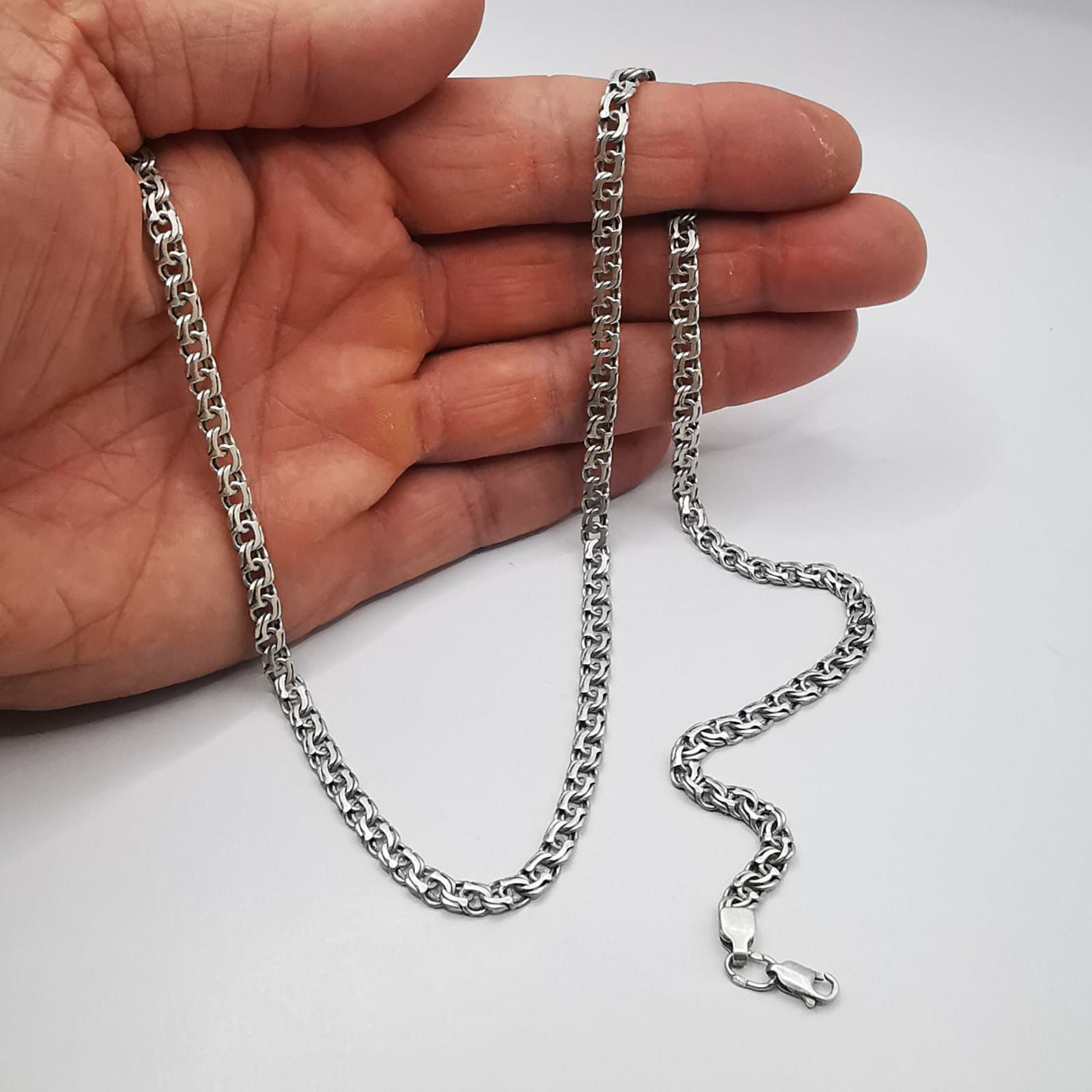 Sterling Silver Vintage Jewelry Chain, 925 Sterling Silver, Signed , 20,92g Size ONE SIZE - 5 Thumbnail