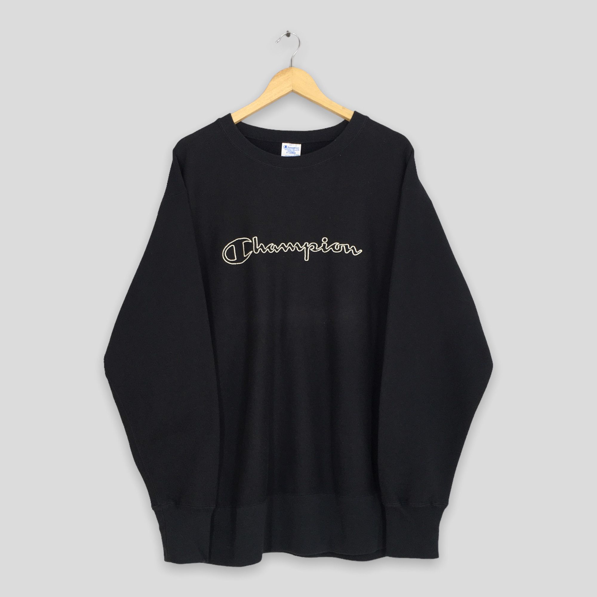Champion Vintage Champion Reverse Weave Black Jumper XLarge Size US XL / EU 56 / 4 - 1 Thumbnail