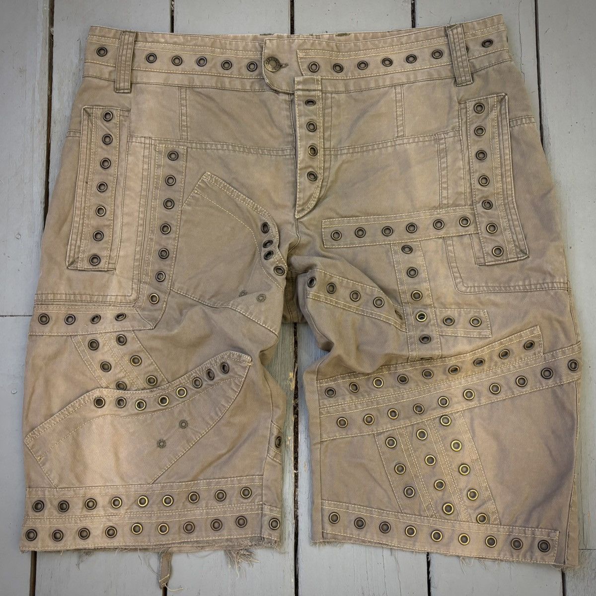 Dolce & Gabbana Reconstructed Eyelet Shorts Size US 34 / EU 50 - 1 Thumbnail