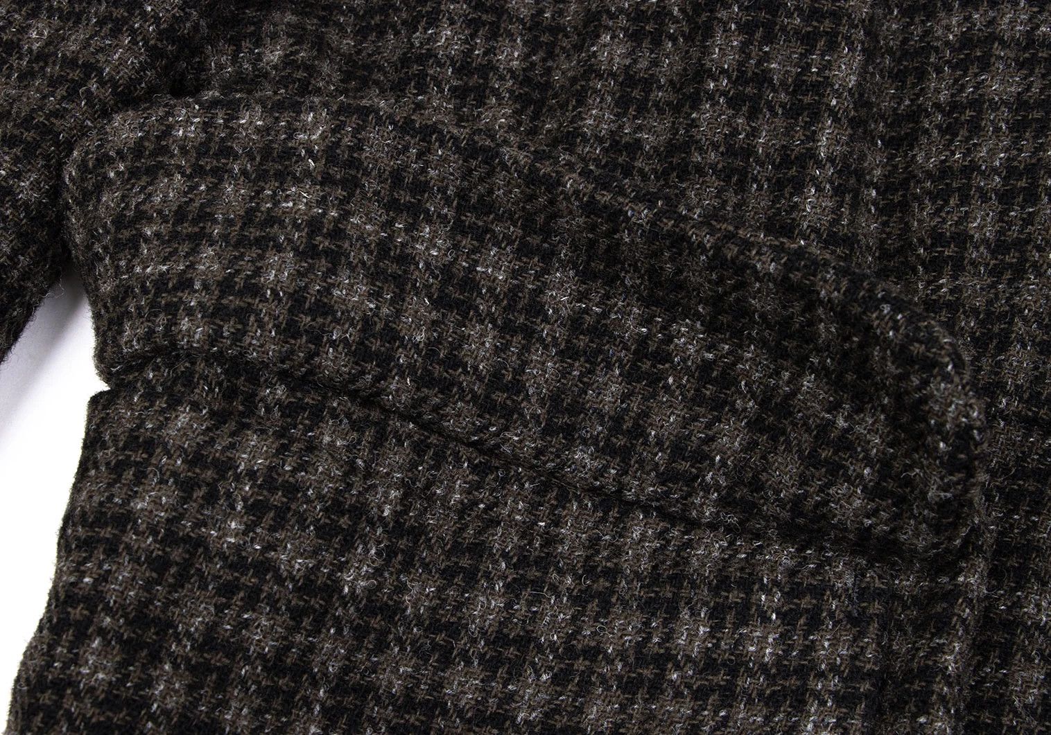 Comme des Garcons Homme Plus Wool Check T Gathered Jacket Black Brown Size S Size US S / EU 44-46 / 1 - 9 Thumbnail