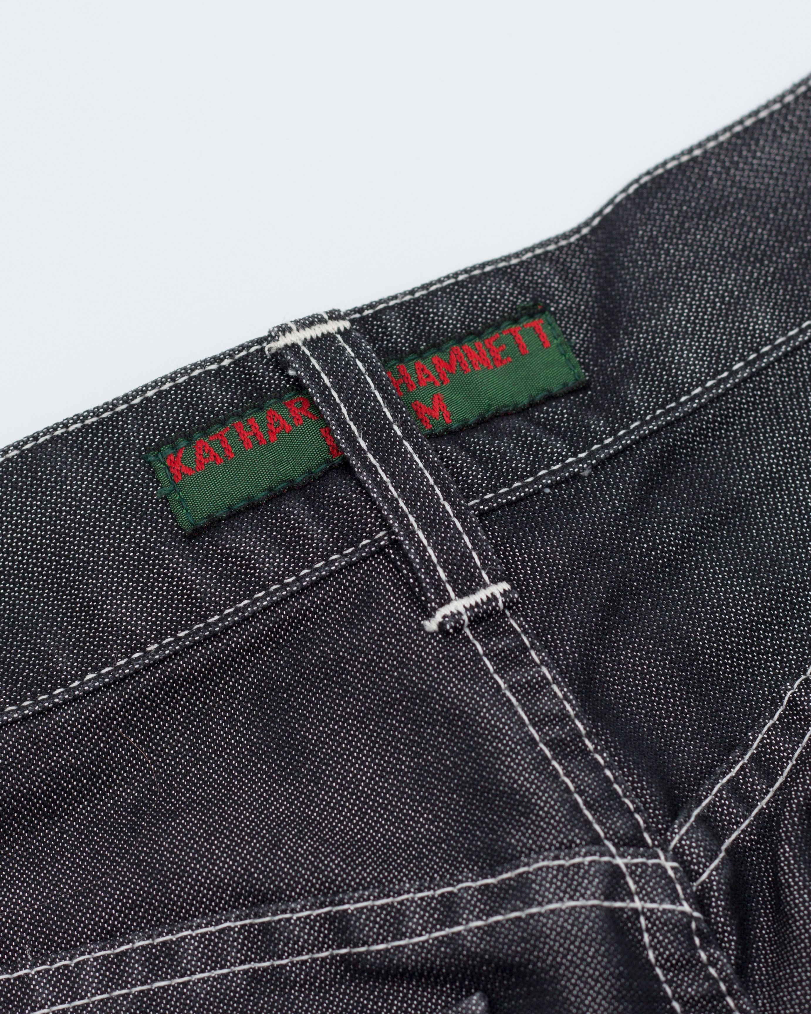 Katharine Hamnett London Vintage Graphite Shine Button Fly Straight Leg Denim Size US 30 / EU 46 - 9 Thumbnail