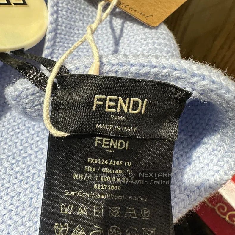 Fendi Fendi size 180＊30cm Logo lettering wool scarf Size ONE SIZE - 4 Thumbnail