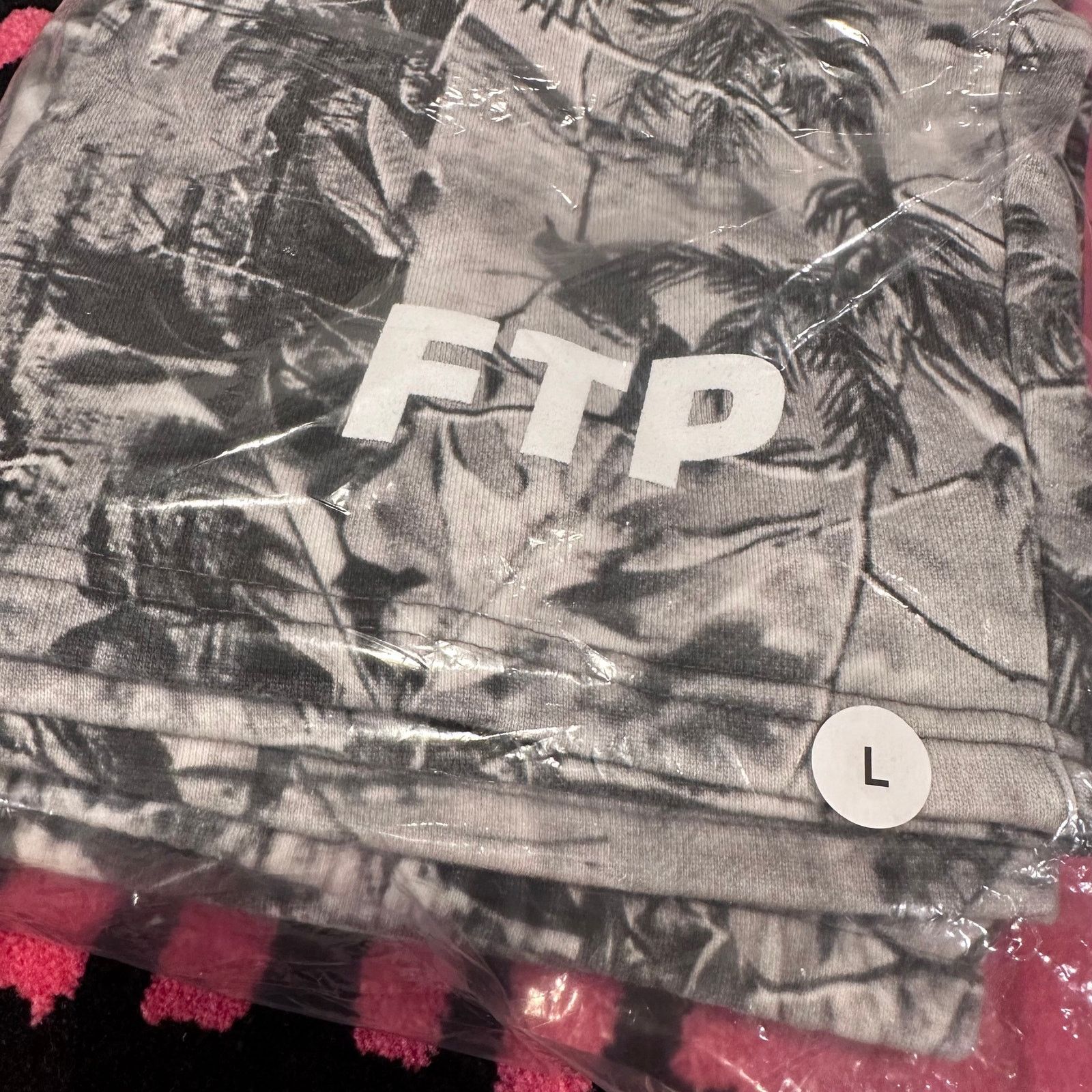 FTP Logo Shorts - Gray Tree Camo - Large - Brand New