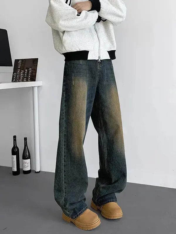 Japanese Brand Retro straight leg wide leg jeans Size US 32 / EU 48 - 2 Thumbnail