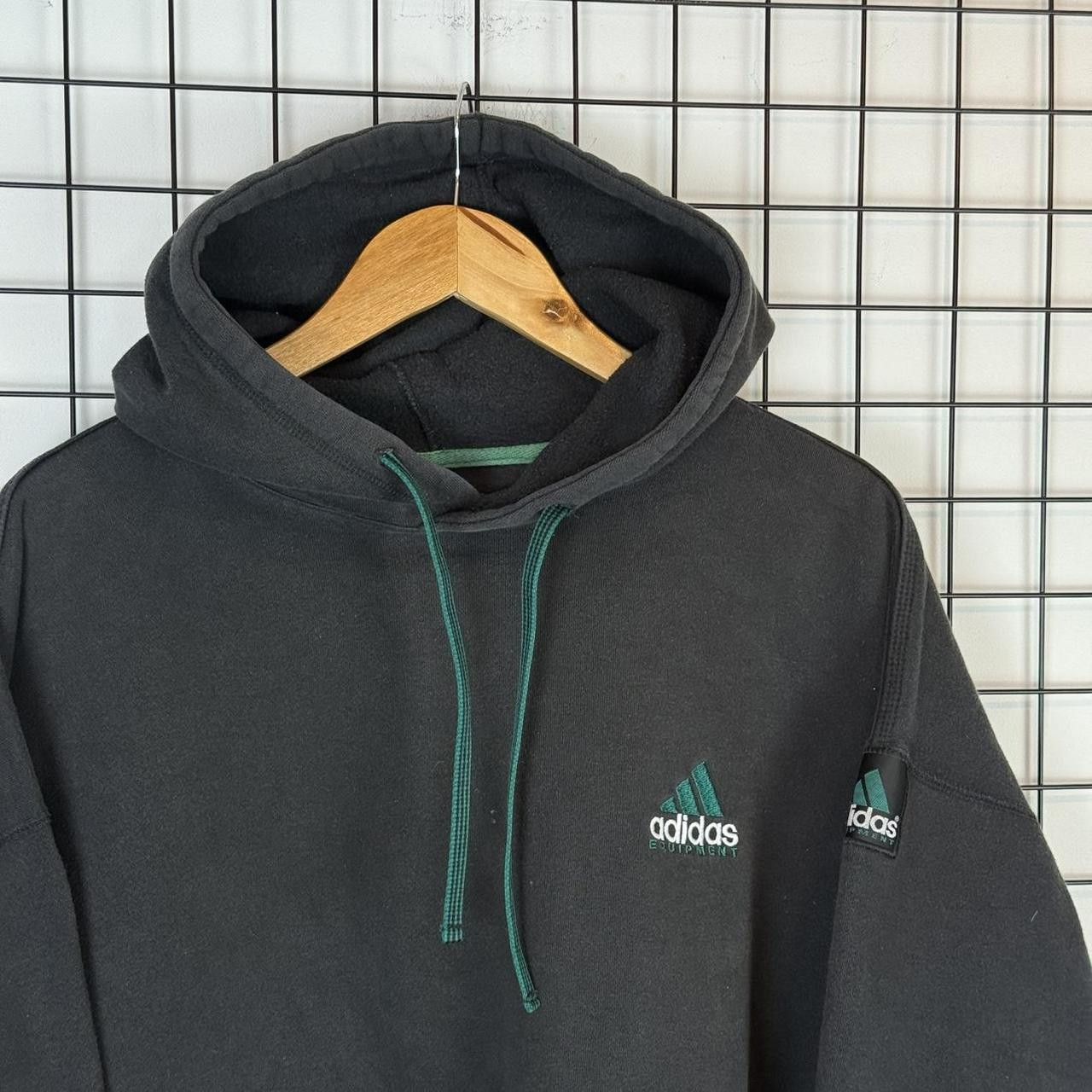 Adidas Adidas Equipment EQT Vintage 90s Black Sweatshirt Hoodie Size US XL / EU 56 / 4 - 4 Thumbnail