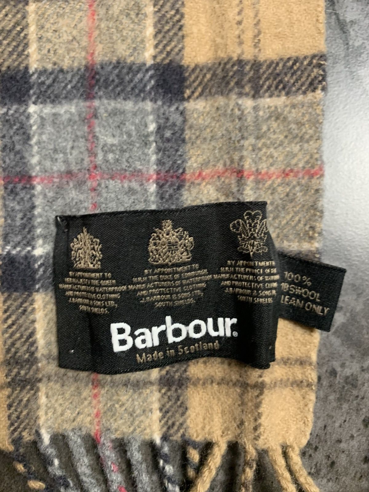 Barbour × Vintage vintage Barbour wool scarf Size ONE SIZE - 4 Thumbnail