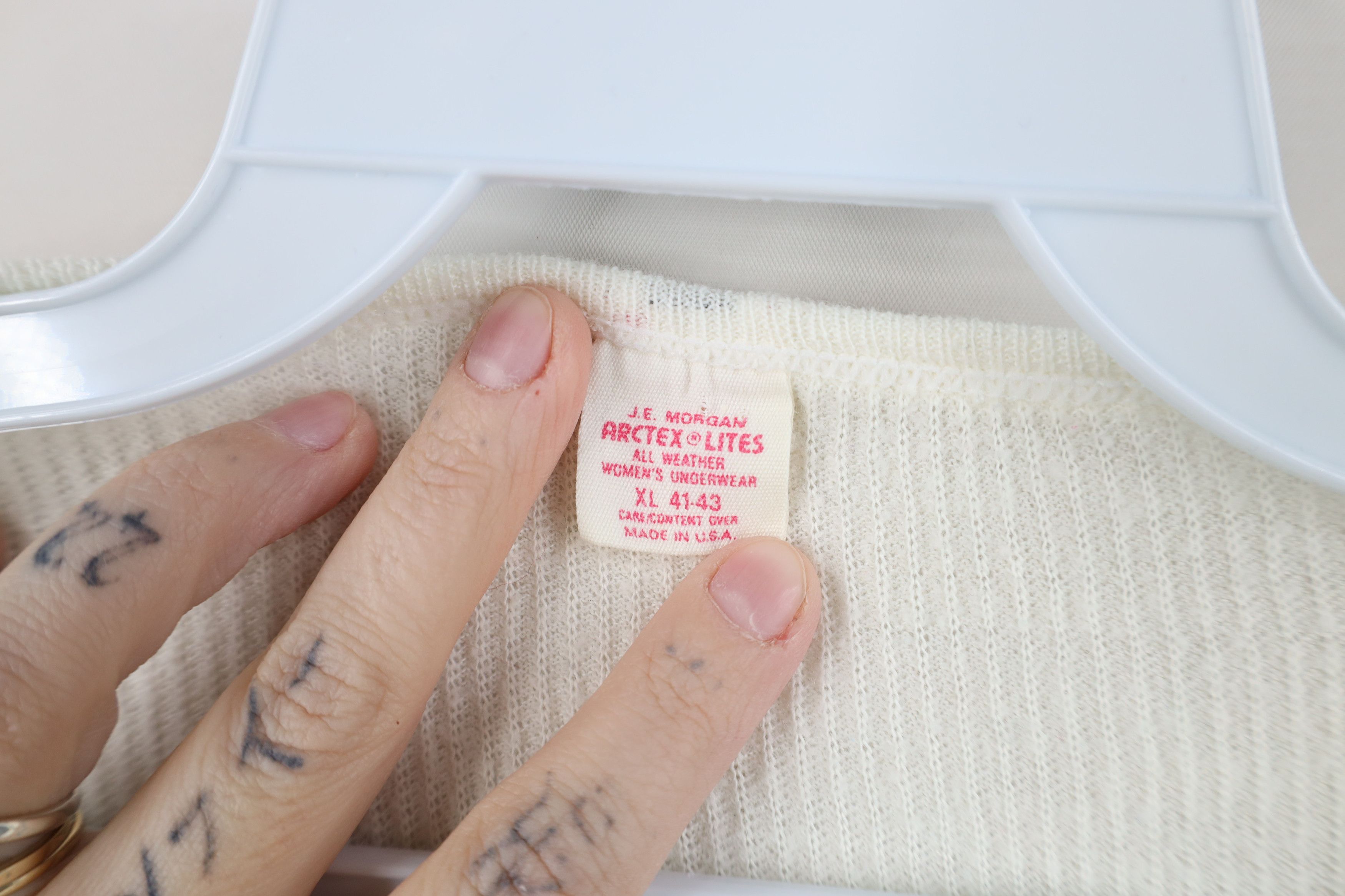 Vintage Vintage 70s Streetwear Thermal Waffle Knit T-Shirt White USA Size XL / US 12-14 / IT 48-50 - 6 Thumbnail