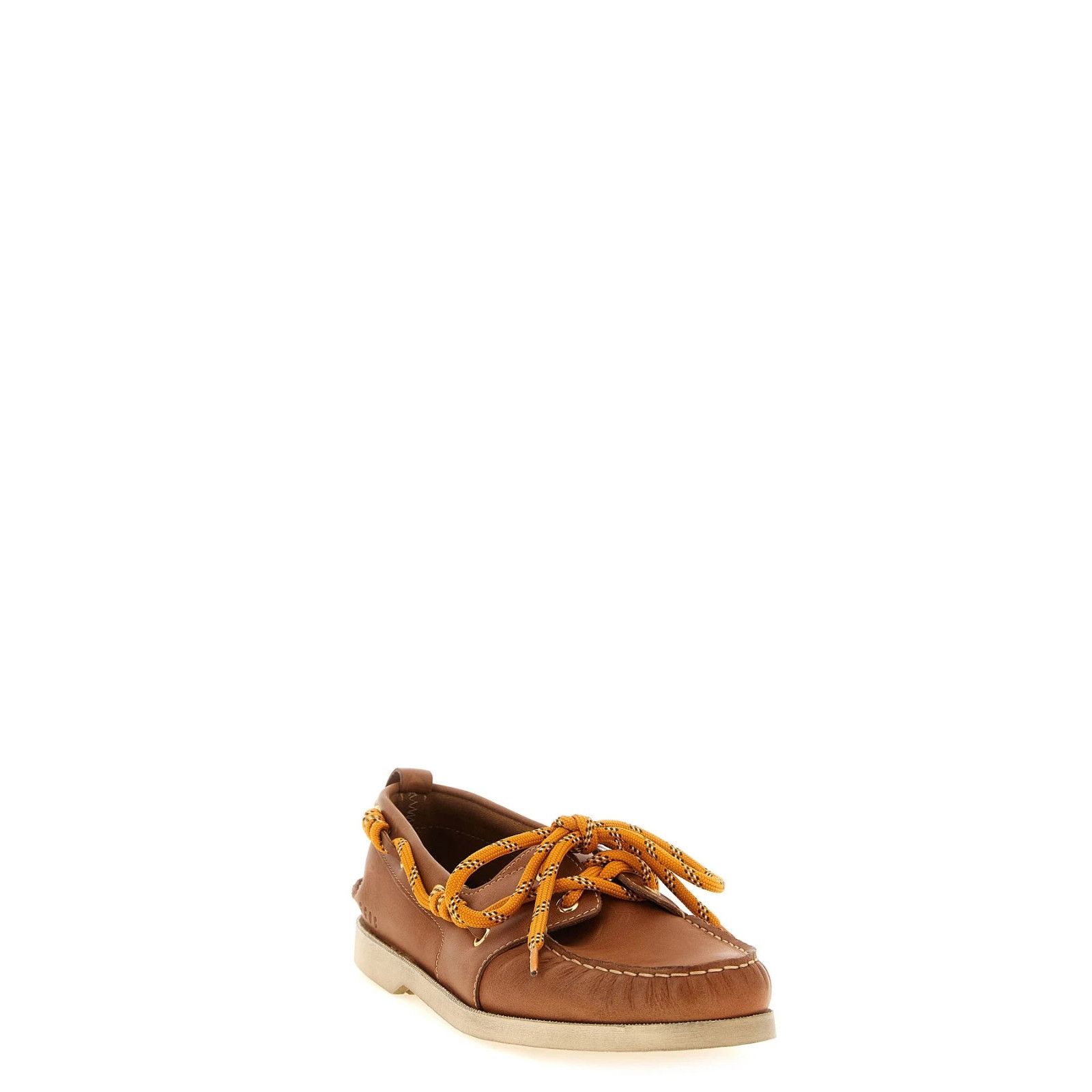 GOLDEN GOOSE Leather Boat Brown Leather Shoes New & Authenti