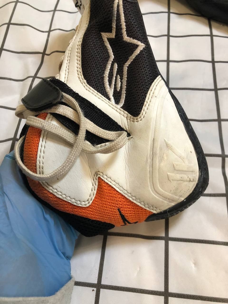 Alpinestars AlpineStars Lather Black/White Motorcycle Boots Size US 4.5 / IT 34.5 - 5 Thumbnail