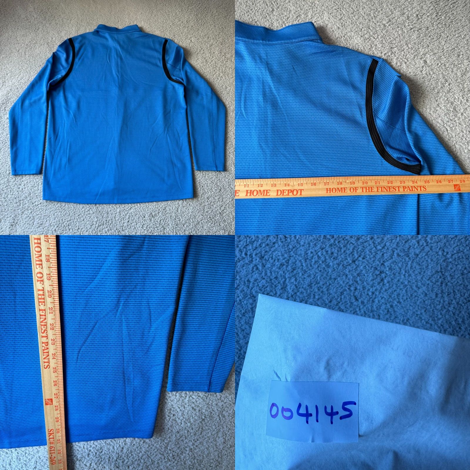 Nike Nike Aeroreact Sweater Mens XL Blue Golf Pullover 1/2 Zip Nylon Sweatshirt Weight Knit Mock Neck Regular Size US XL / EU 56 / 4 - 8 Thumbnail