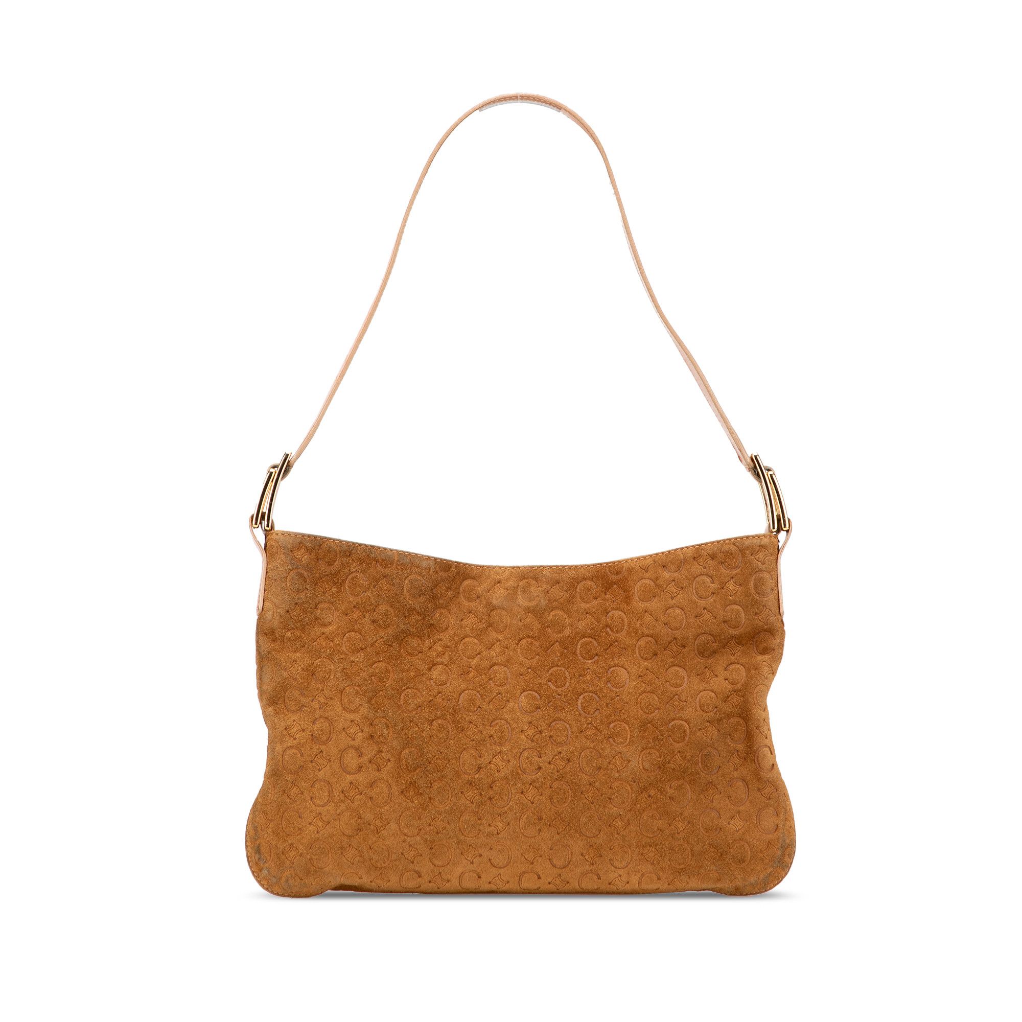 Celine C Macadam Suede Shoulder Bag
