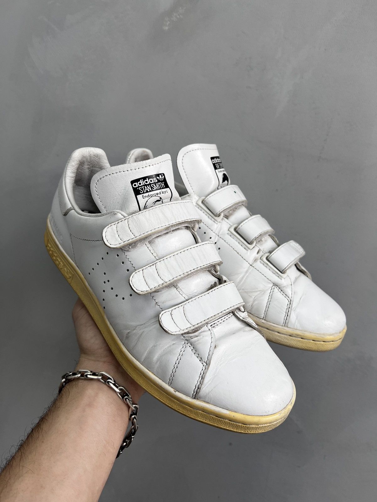 Adidas × Designer × Raf Simons Adidas Raf Simons Stan Smith white leather 2013 Size US 9 / EU 42 - 9 Thumbnail