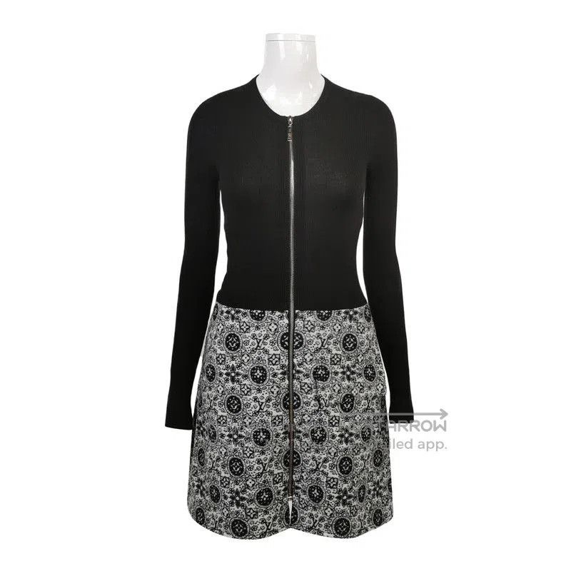 Louis Vuitton Louis Vuitton Colorblocked Wool Silk Dress. Size US 38 / EU 54 - 1 Thumbnail