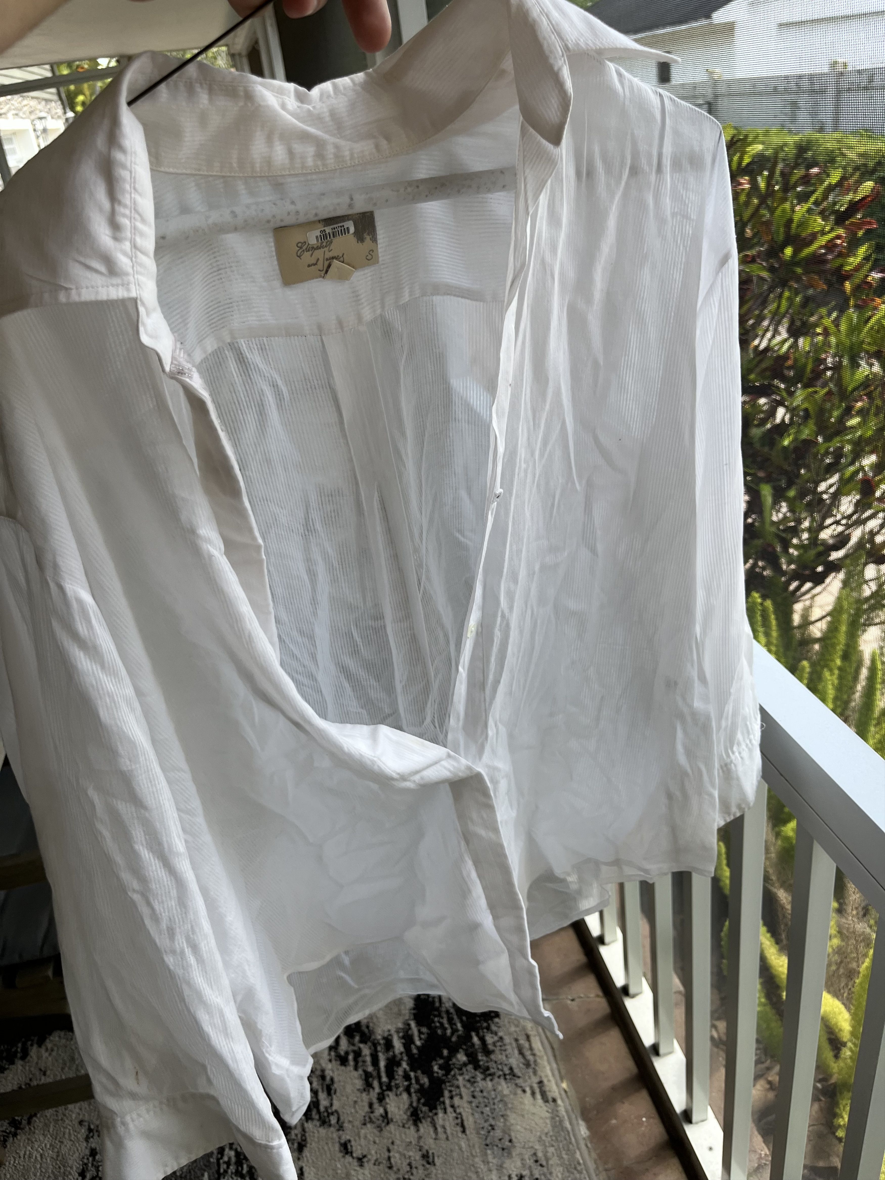 Elizabeth and James × Vintage Elizabeth and james White Button up Size S / US 4 / IT 40 - 4 Thumbnail