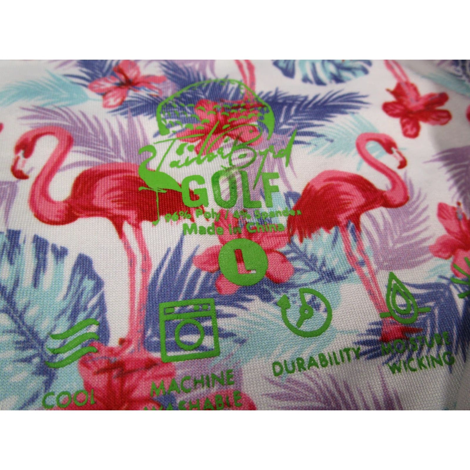 Tailorbyrd TailorByrd Polo Shirt Mens Large Flamingo Print Golf Tropical Lightw Size US L / EU 52-54 / 3 - 3 Thumbnail