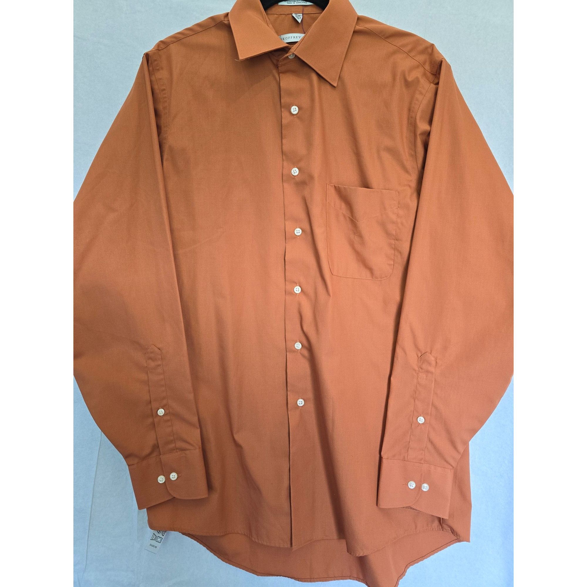 Other Geoffrey Beene Men's Wrinkle-Free Dress Shirt Size M Rust Or Size US M / EU 48-50 / 2 - 1 Thumbnail