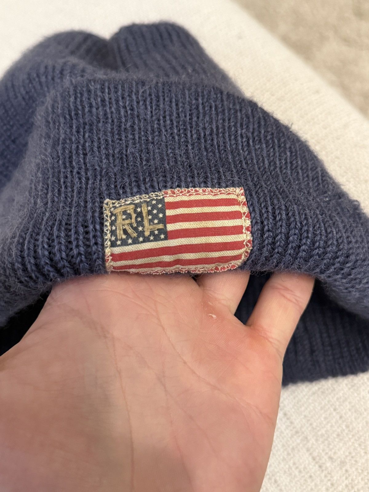 Ralph Lauren Vintage wool beanie Polo Raloh Lauren us logo usa RARE Size ONE SIZE - 3 Thumbnail