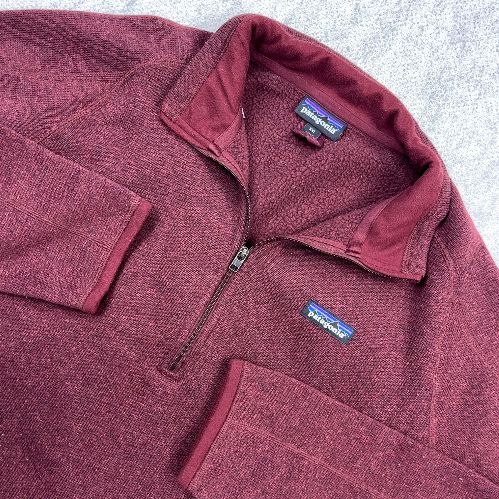 Patagonia Patagonia Sweater Men 2XL Pullover 1/4 Zip Mock Neck Red Heather Knit Jacket Casual Outdoor Size US XXL / EU 58 / 5 - 2 Thumbnail