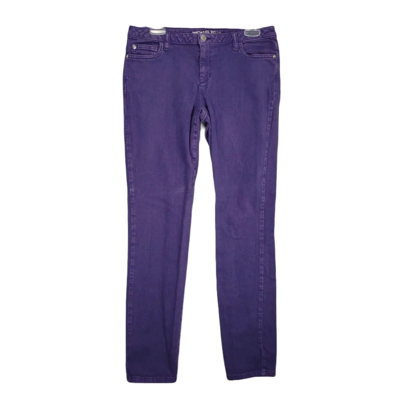 Michael Kors Michael Kors Women s 8 Straight Leg Purple Jeans Stretch Grailed