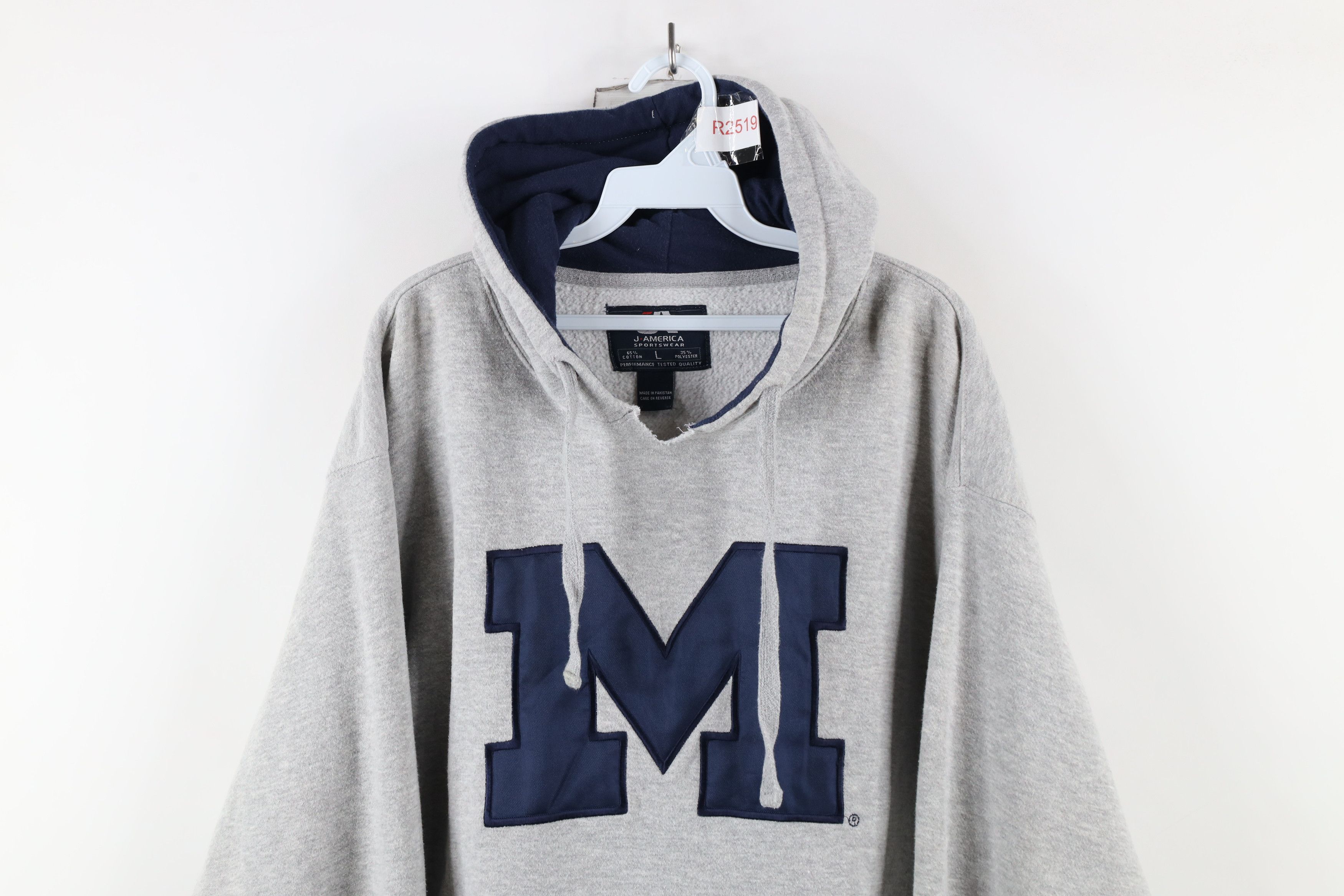 Vintage Vintage Block M University of Michigan Hoodie Sweatshirt Size US L / EU 52-54 / 3 - 2 Thumbnail