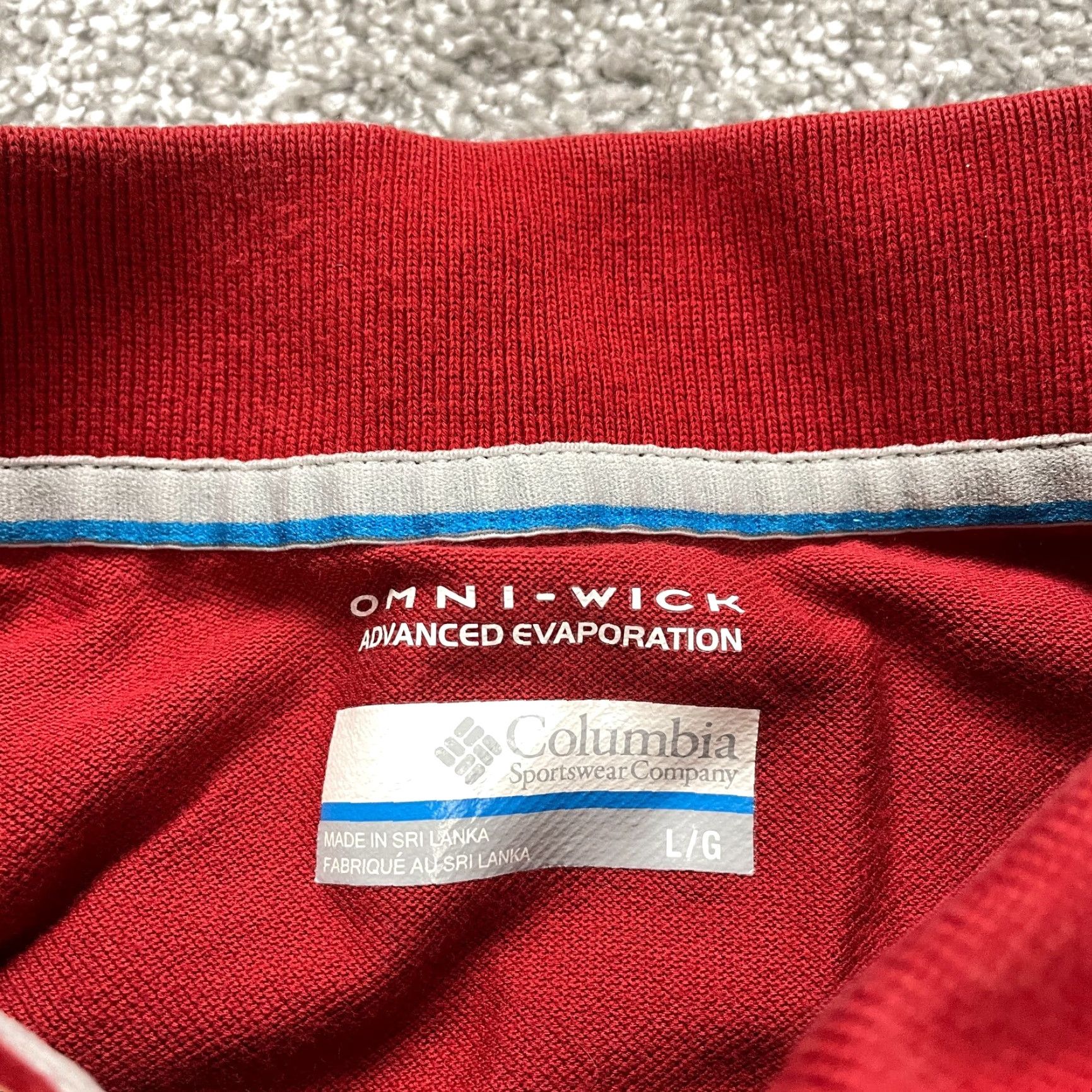 Vintage Columbia Polo Shirt Mens Large Red Short Sleeve Cotton Omn i Wick Size US L / EU 52-54 / 3 - 7 Thumbnail