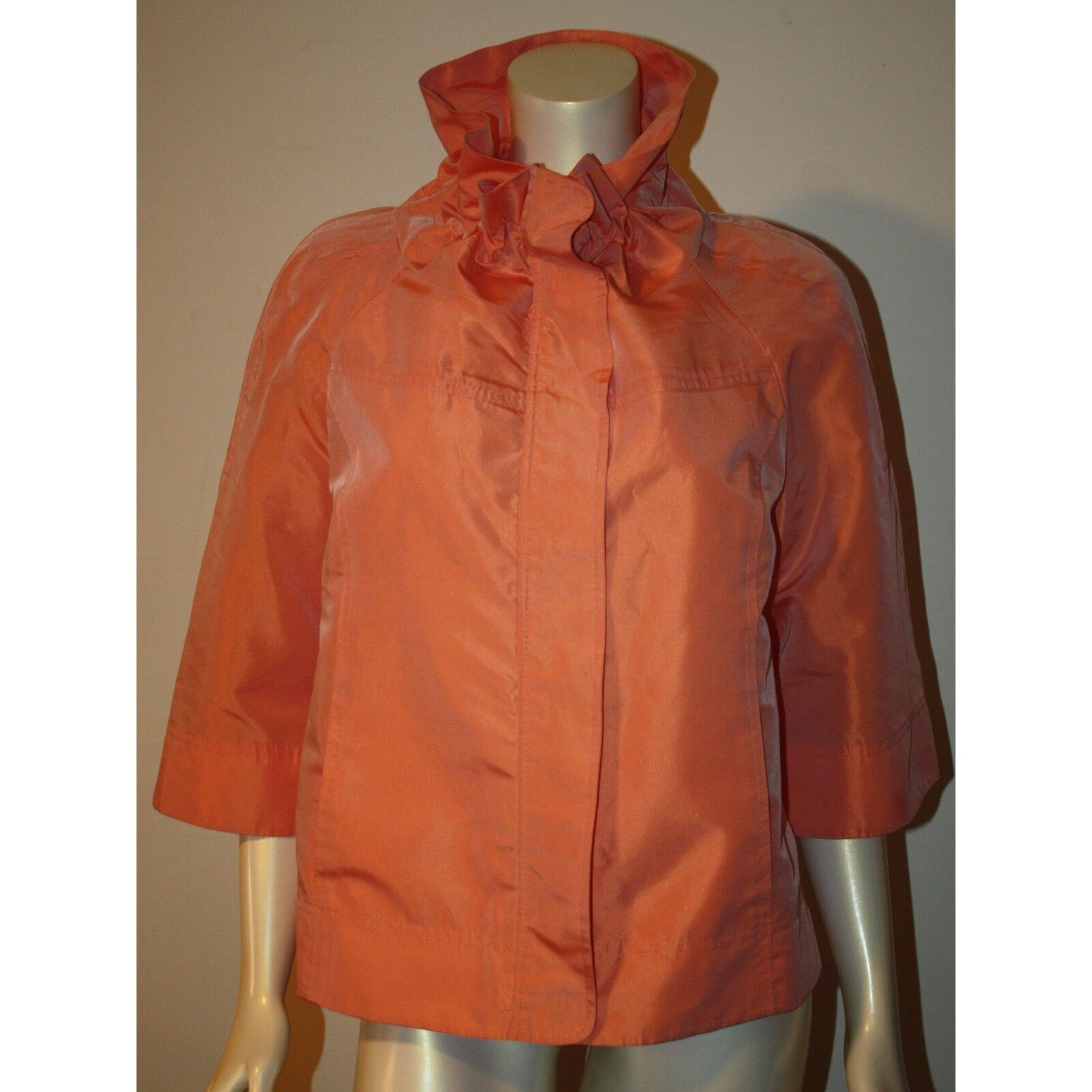 St. John ST JOHN Jacket M Shimmery Peach Sleeves Gathered Collar Size M / US 6-8 / IT 42-44 - 1 Thumbnail