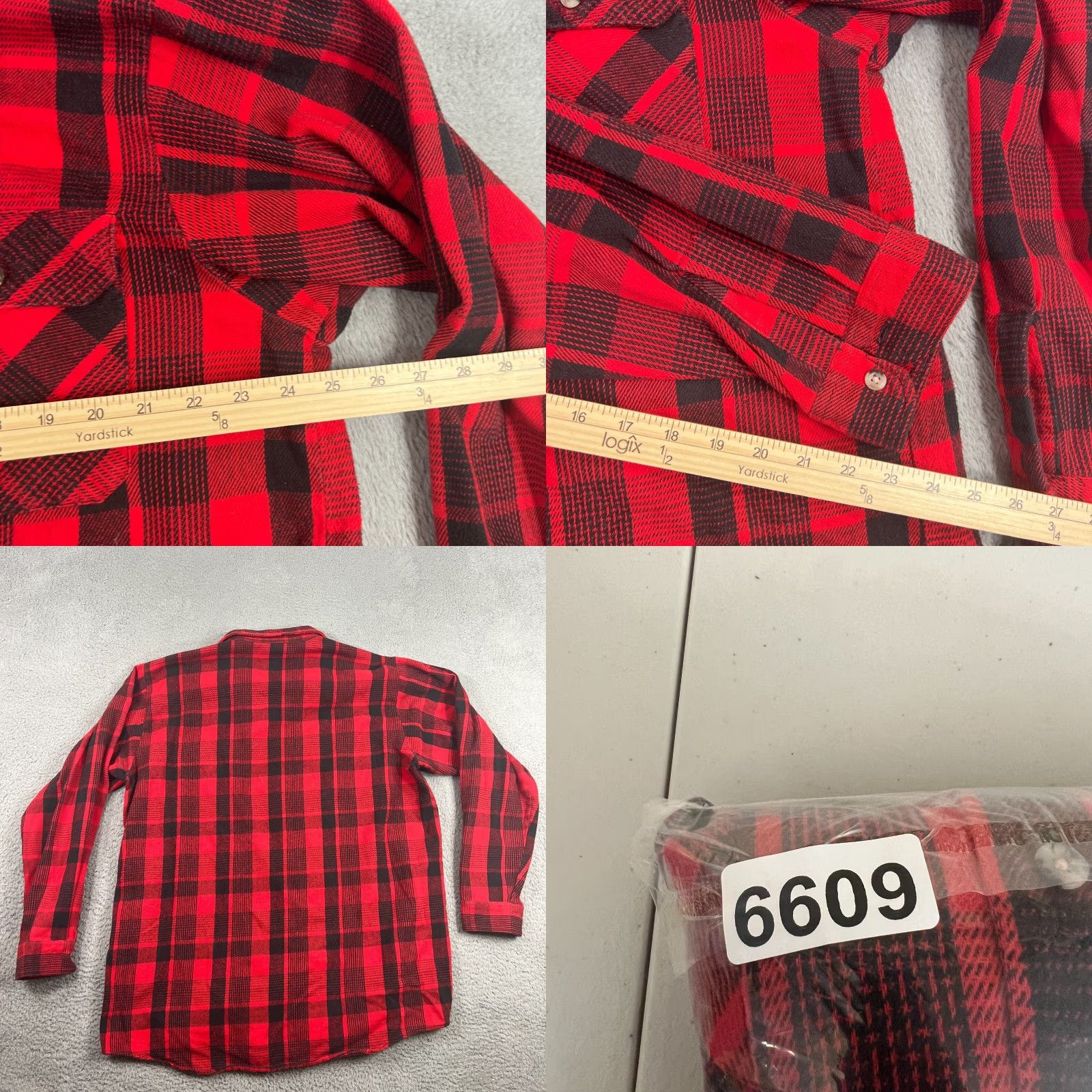 Vintage VINTAGE OshKosh B'gosh Flannel Shirt Mens XLT Red Plaid Button-Up Grunge Size US XL / EU 56 / 4 - 8 Thumbnail
