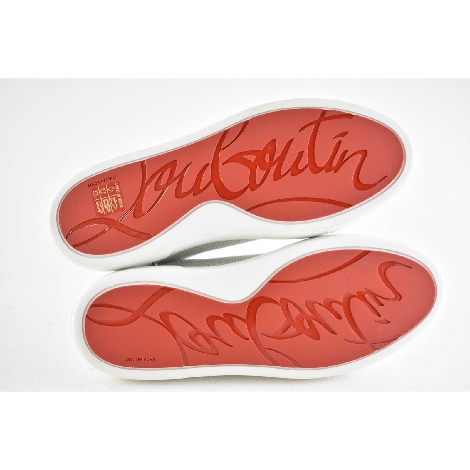 Christian Louboutin Christian Louboutin White Leather Low Top Sneaker 40 Size US 10 / IT 40 - 12 Thumbnail