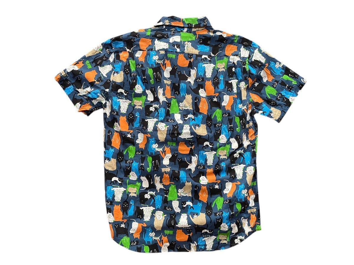 Japanese Brand Vintage 90s Grove House Red Japan Cat Fullprint Shirt Size US L / EU 52-54 / 3 - 2 Thumbnail