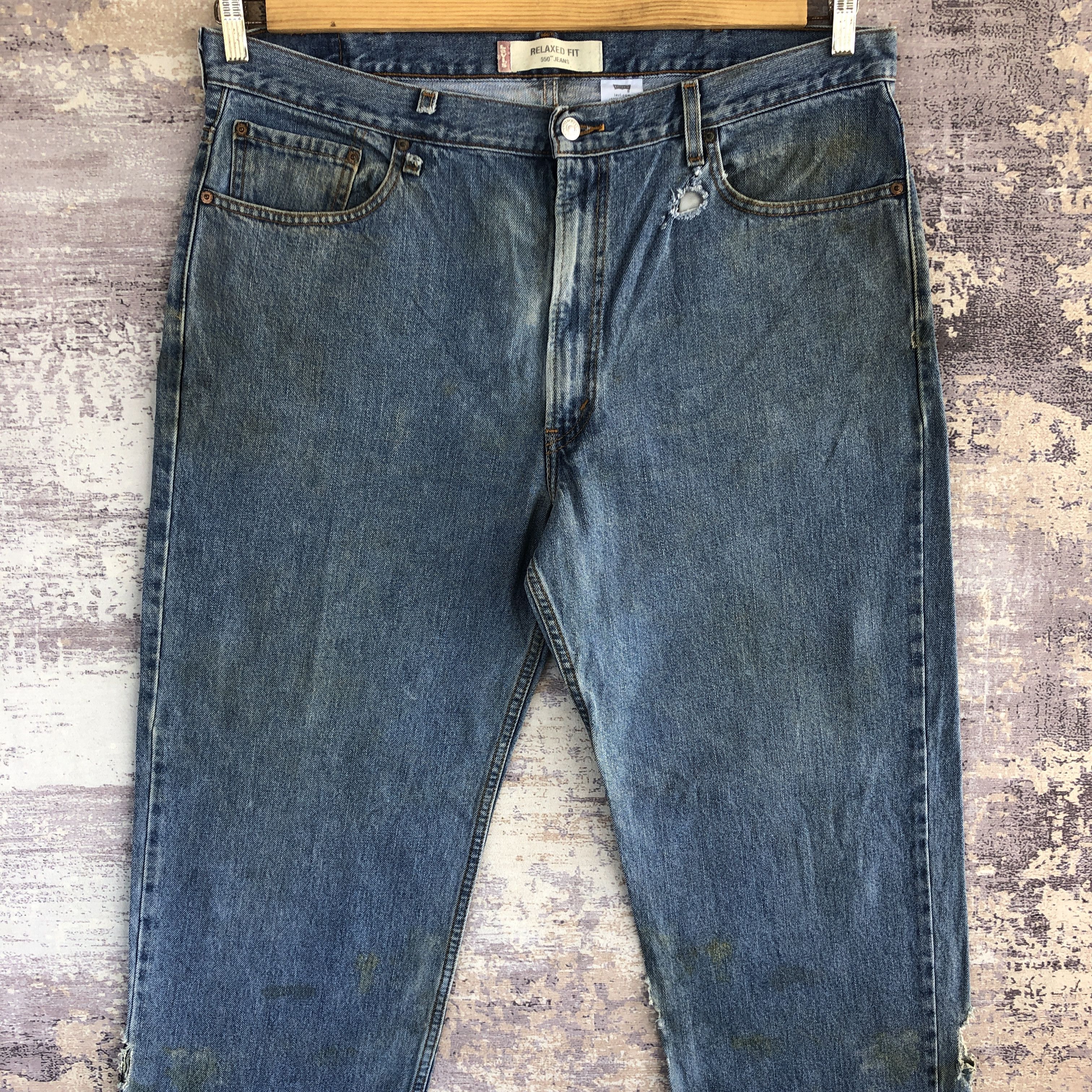 Levi's Vintage Levis 550 Faded Jeans Distressed Levi's Denim Size US 40 / EU 56 - 3 Thumbnail
