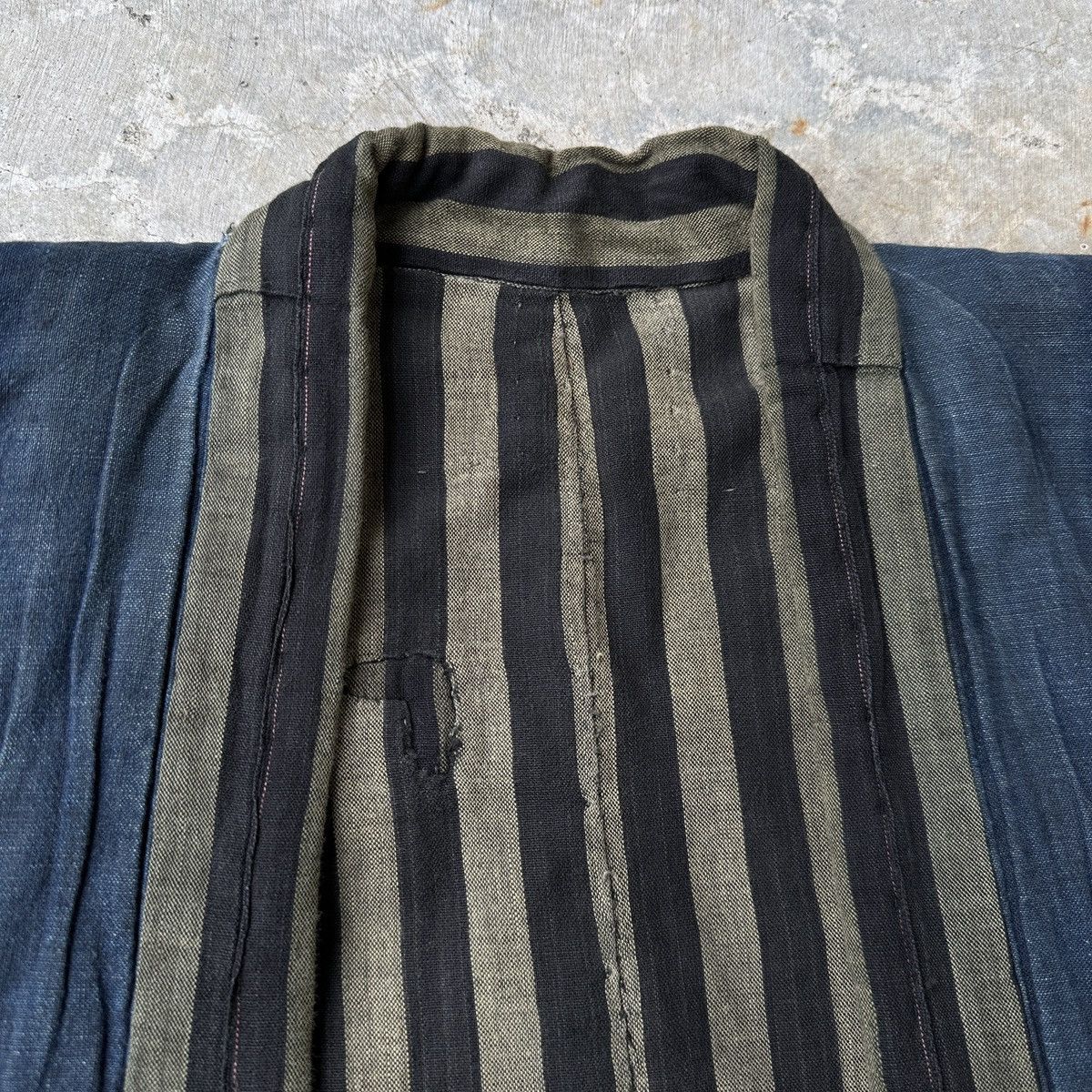 Japanese Brand Shima Boro Kid Noragi Yukata Patchwork Japan antique jacket Size US S / EU 44-46 / 1 - 12 Thumbnail