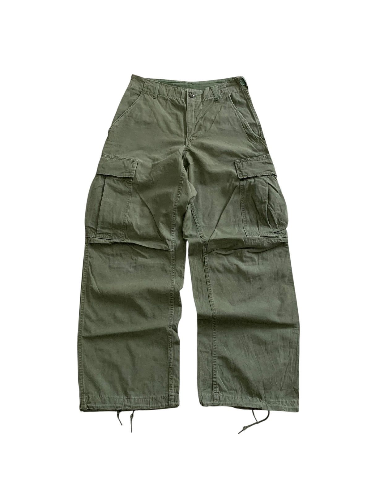 Vintage Last📦Vintage 60s Us Army Jungle Ripstop argo Trousers Size US 28 / EU 44 - 1 Thumbnail