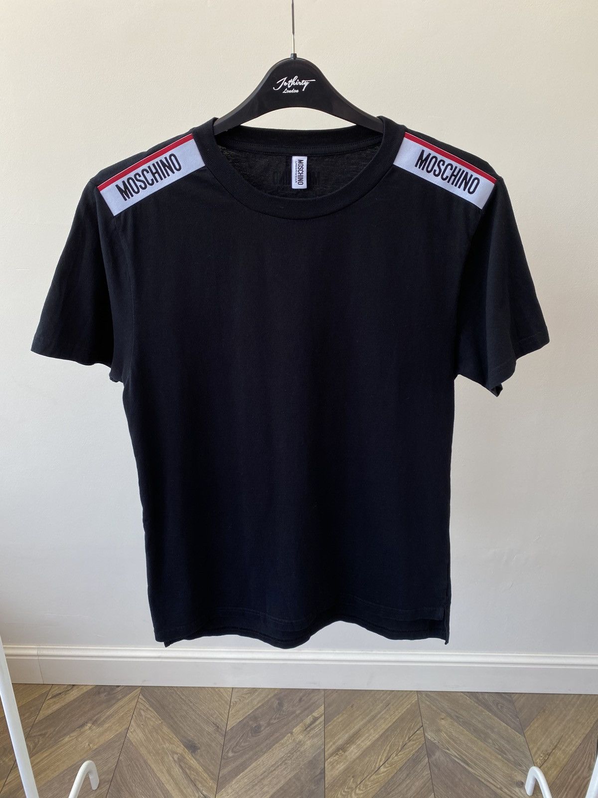 Moschino Vintage MOSCHINO UNDERWEAR Tape Logo T-Shirt Size US L / EU 52-54 / 3 - 1 Thumbnail