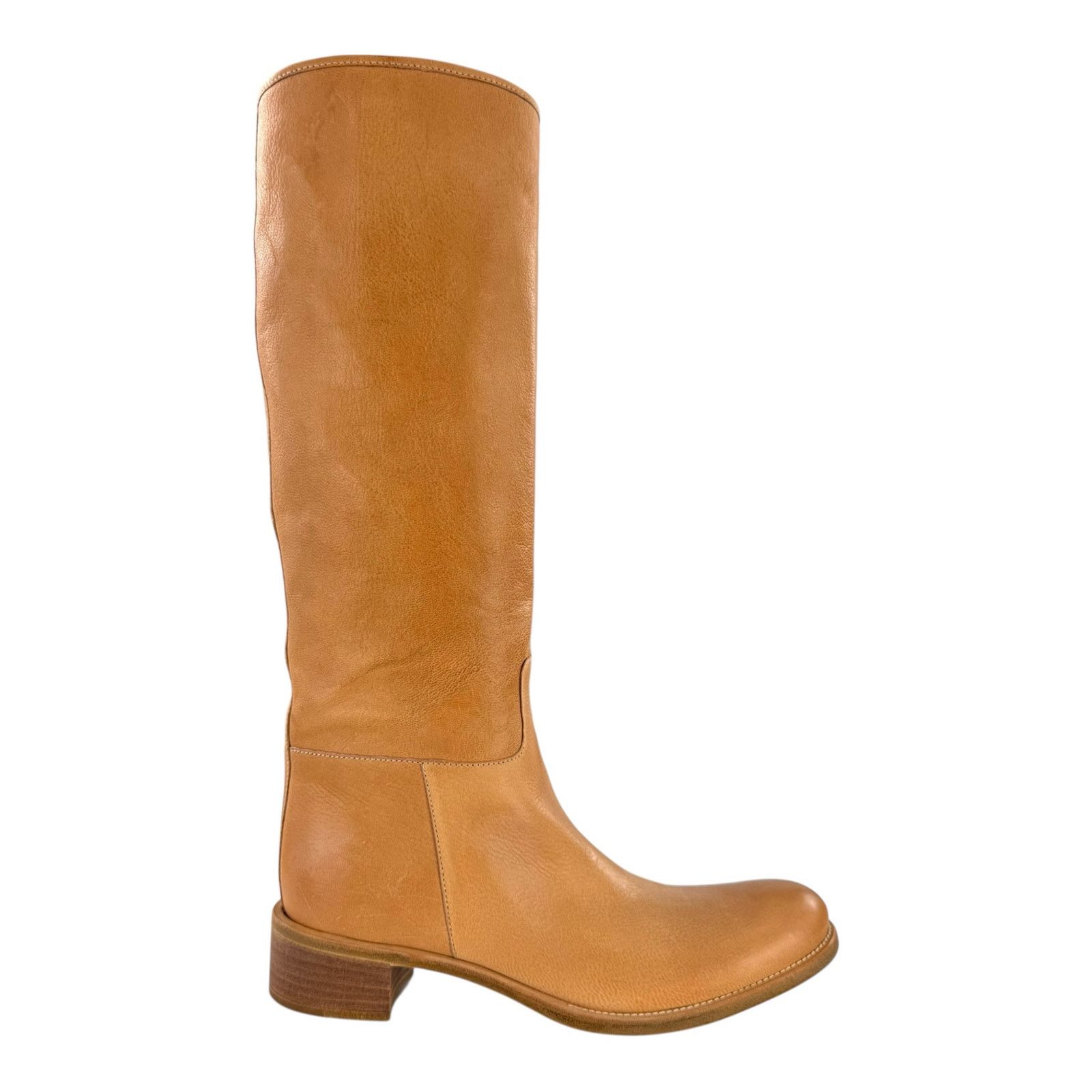Prada Prada Camel High Leather Boots Size US 7.5 / IT 37.5 - 7 Thumbnail