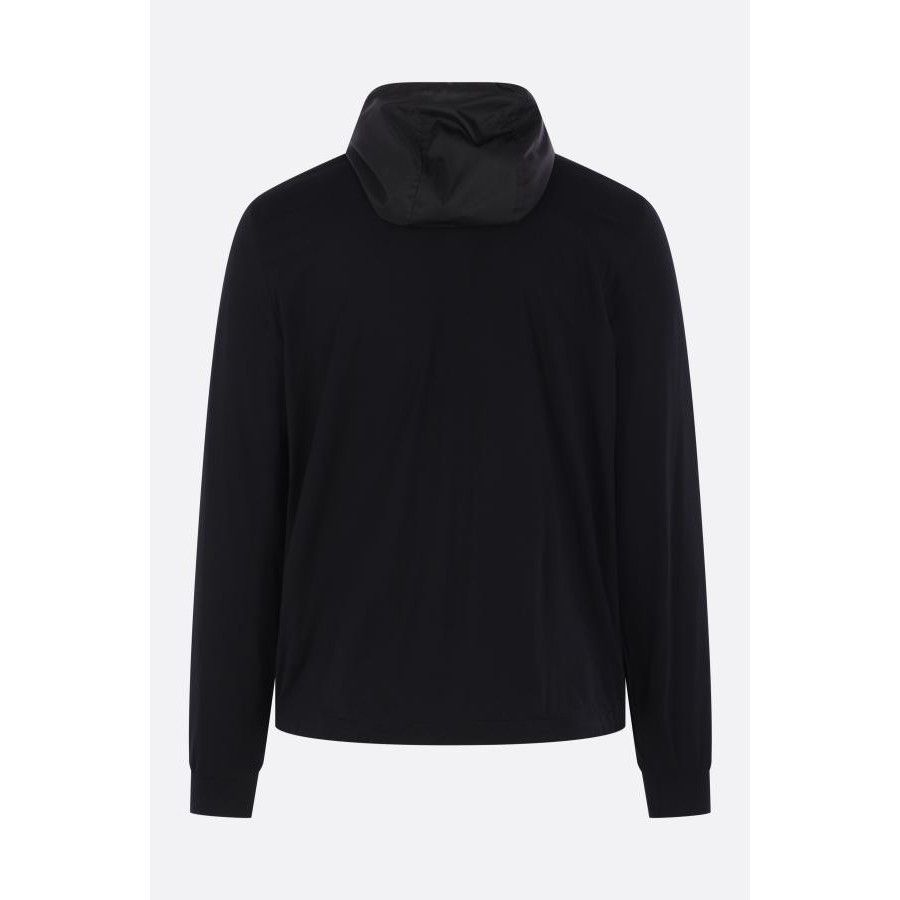 Prada PRADA Full Zip Black Technical Cotton Re-Nylon Hoodie New & Size US L / EU 52-54 / 3 - 2 Thumbnail