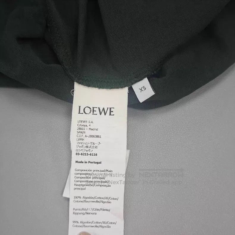 Loewe Loewe Dark Green Embroidered Logo Short Sleeve Size XS / US 0-2 / IT 36-38 - 6 Thumbnail