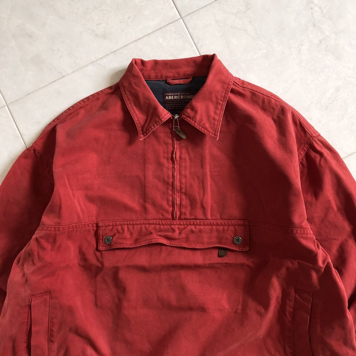 Abercrombie & Fitch ABERCROMBI & FITCH Red Pullover Pouch Country Jacket Size US L / EU 52-54 / 3 - 4 Thumbnail