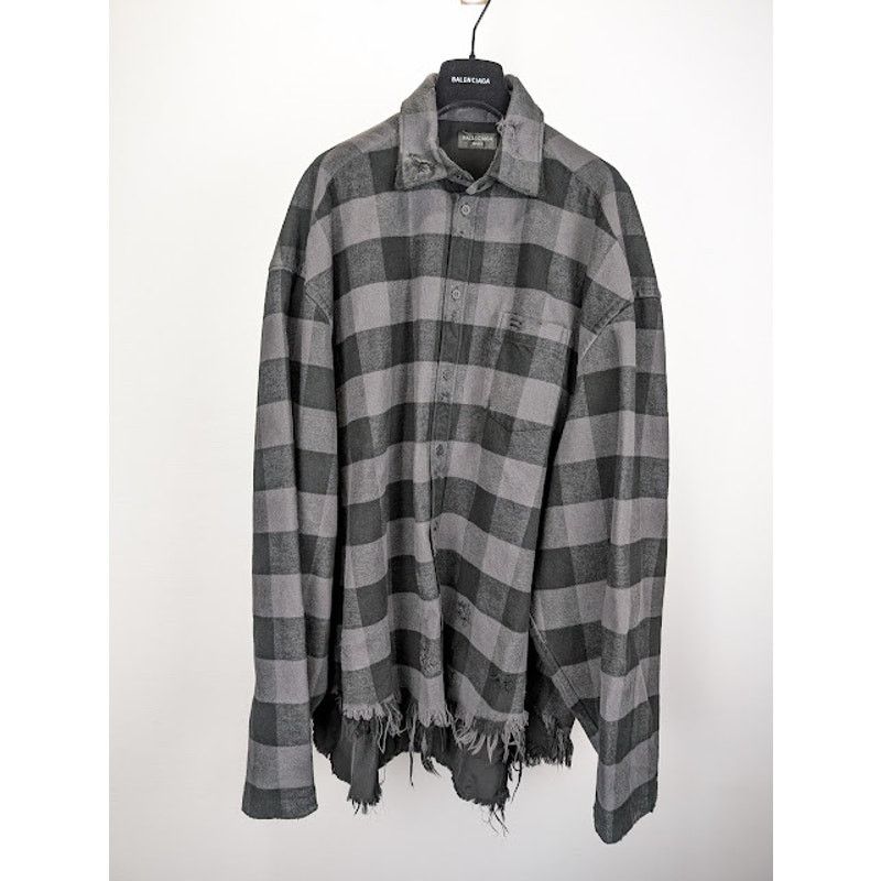 Balenciaga Balenciaga Bleached Check Flannel Shirt | Grailed